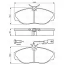 BOSCH 0 986 424 556 Bremsbelagsatz, Scheibenbremse