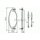 BOSCH 0 986 424 581 Bremsbelagsatz, Scheibenbremse