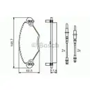 BOSCH 0 986 424 582 Bremsbelagsatz, Scheibenbremse