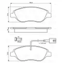 BOSCH 0 986 424 595 Bremsbelagsatz, Scheibenbremse