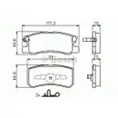 BOSCH 0 986 424 717 Bremsbelagsatz, Scheibenbremse