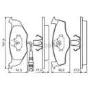 BOSCH 0 986 424 723 Bremsbelagsatz, Scheibenbremse