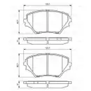 BOSCH 0 986 424 719 Bremsbelagsatz, Scheibenbremse
