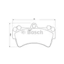 BOSCH 0 986 424 739 Bremsbelagsatz, Scheibenbremse