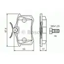 BOSCH 0 986 424 751 Bremsbelagsatz, Scheibenbremse