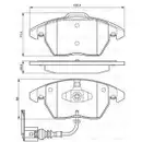 BOSCH 0 986 424 797 Bremsbelagsatz, Scheibenbremse