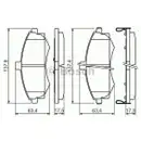 BOSCH 0 986 424 810 Bremsbelagsatz, Scheibenbremse