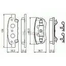 BOSCH 0 986 424 814 Bremsbelagsatz, Scheibenbremse