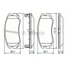 BOSCH 0 986 424 815 Bremsbelagsatz, Scheibenbremse