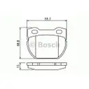 BOSCH 0 986 424 827 Bremsbelagsatz, Scheibenbremse