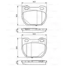 BOSCH 0 986 424 827 Bremsbelagsatz, Scheibenbremse