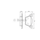 Bremsbelagsatz Scheibenbremse Bosch 0 986 460 002 für Mercedes Benz Hinterachse