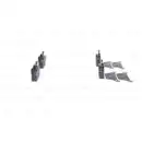 Bremsbelagsatz Scheibenbremse Bosch 0 986 460 002 für Mercedes Benz Hinterachse
