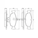 BOSCH 0 986 460 938 Bremsbelagsatz, Scheibenbremse