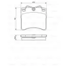 BOSCH 0 986 460 954 Bremsbelagsatz, Scheibenbremse