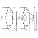 BOSCH 0 986 460 969 Bremsbelagsatz, Scheibenbremse