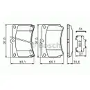 BOSCH 0 986 461 141 Bremsbelagsatz, Scheibenbremse