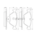 BOSCH 0 986 461 752 Bremsbelagsatz, Scheibenbremse