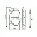BOSCH 0 986 466 346 Bremsbelagsatz, Scheibenbremse