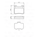 BOSCH 0 986 466 871 Bremsbelagsatz, Scheibenbremse