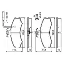 BOSCH 0 986 467 411 Bremsbelagsatz, Scheibenbremse
