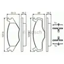 BOSCH 0 986 468 873 Bremsbelagsatz, Scheibenbremse
