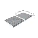 BOSCH 1 987 432 542 Filter, Innenraumluft R 2542
