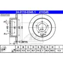 ATE 24.0110-0345.1 Bremsscheiben 2 Stück