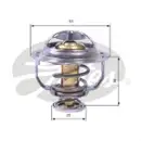 Thermostat Kühlmittel Gates TH42895G1 für Audi für Seat für Skoda für VW