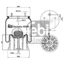Federbalg Luftfederung Febi Bilstein 45098 für Saf für Krone