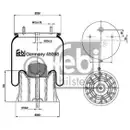 Federbalg Luftfederung Febi Bilstein 45098 für Saf für Krone