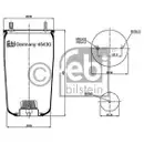 Federbalg Luftfederung Febi Bilstein 45430 für Bpw