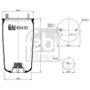 Federbalg Luftfederung Febi Bilstein 45430 für Bpw