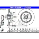 ATE 24.0110-0389.2 Bremsscheiben 2 Stück hinten RENAULT