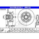ATE 24.0108-0116.2 Bremsscheiben 2 Stück RENAULT
