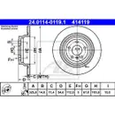 ATE 24.0114-0119.1 Bremsscheiben 2 Stück MERCEDES-BENZ
