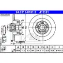 ATE 24.0111-0181.2 Bremsscheiben 2 Stück hinten für RENAULT
