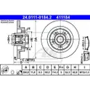 ATE 24.0111-0184.2 Bremsscheiben 2 Stück hinten für RENAULT