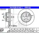 Original ATE 24.0328-0142.1 Power Disc Bremsscheiben 2 Stück für MERCEDES-BENZ