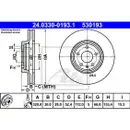 ATE 24.0330-0193.1 Power Disc Bremsscheiben 2 Stück AUDI