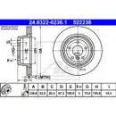 ATE 24.0322-0236.1 Bremsscheiben 2 Stück für BMW