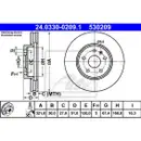 ATE 24.0330-0209.1 Power Disc Bremsscheiben 2 Stück OPEL