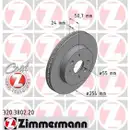 ZIMMERMANN 320.3802.20 Bremsscheiben 2 Stück KIA