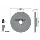 TEXTAR 92272403 Bremsscheiben 2 Stück vorne für LANCIA