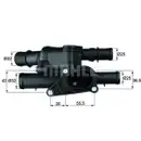 Thermostat Kühlmittel Mahle TM 2 105 Behr für Audi für Seat für Skoda für VW