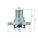 Thermostat Kühlmittel Mahle TI 122 87D Behr für Fiat für Lancia