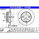 Original ATE 24.0110-0388.1 Bremsscheiben 2 Stück hinten für KIA