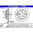 ATE 24.0110-0392.1 Bremsscheiben 2 Stück hinten KIA