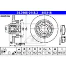 ATE 24.0108-0118.2 Bremsscheiben 2 Stück hinten RENAULT
