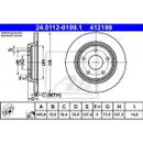 ATE 24.0112-0199.1 Bremsscheiben 2 Stück hinten FIAT